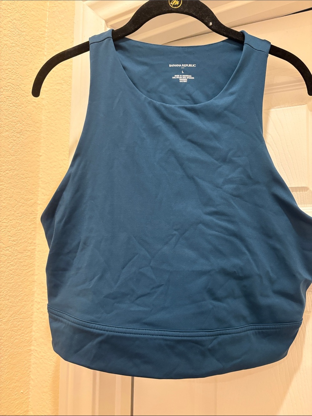 Banana Republic Teal Blue Sleeveless work out Tank Top, size large